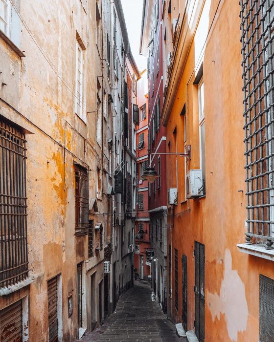 typical alley of Genoa